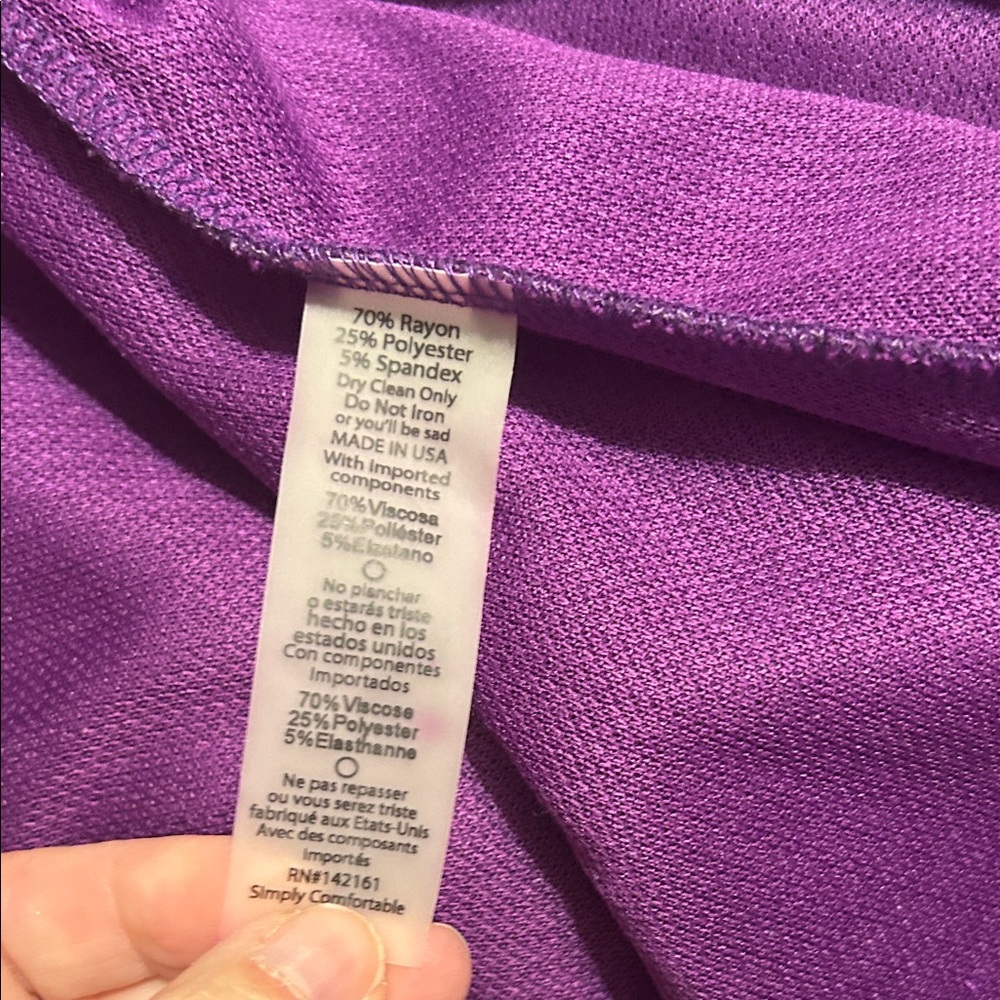 LuLaRoe: Vibrant Purple long duster open front Knit Sweater. Small. - Picture 6 of 6
